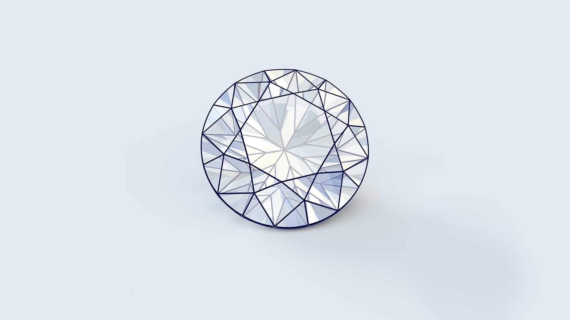 facettes taille moderne diamant brillant rond