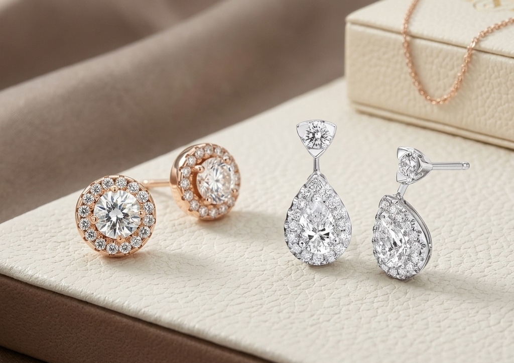 Boucles d'oreilles diamant