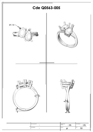 dessin technique bague
