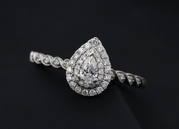 Solitaire diamant platine