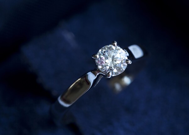 Diamant solitaire or blanc
