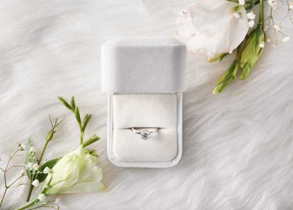 Diamant bague or blanc